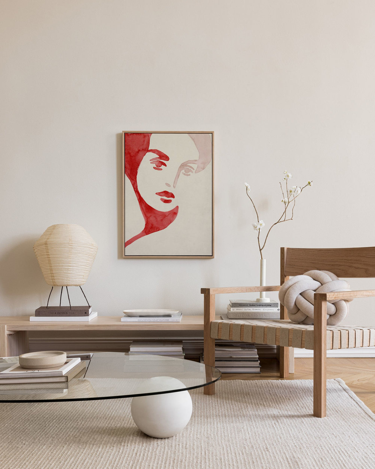 Lady in Red Canvas print