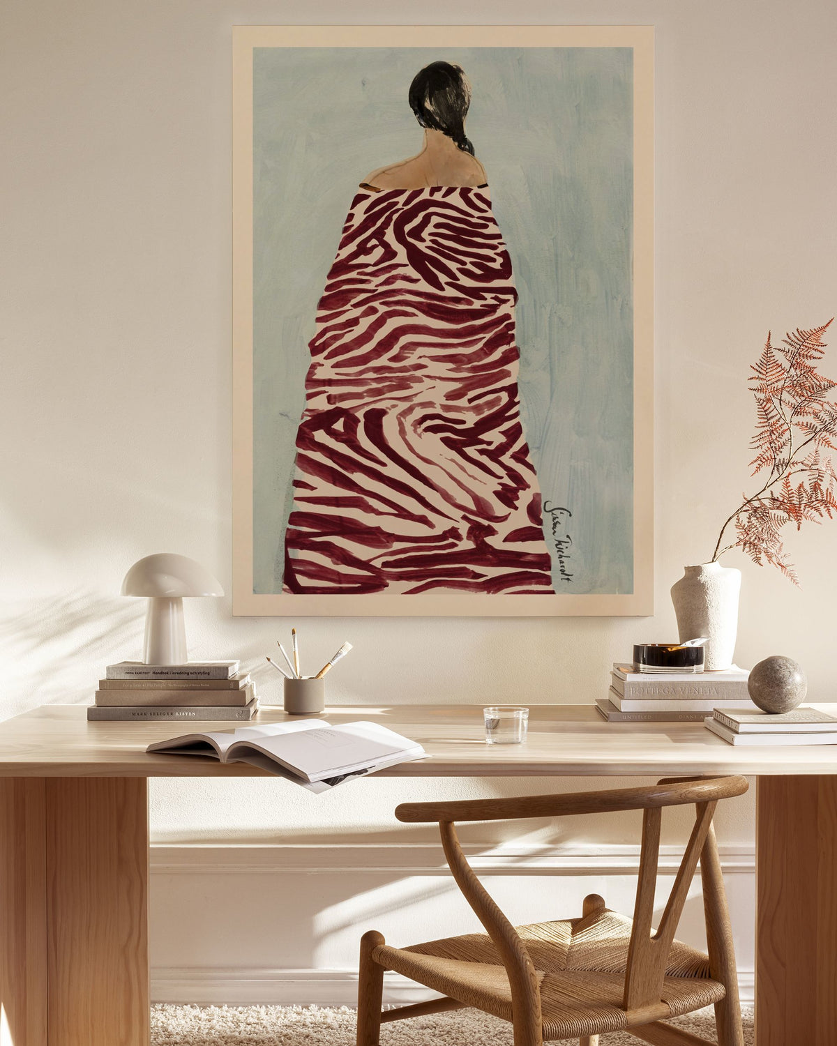 Sissan Richardt - Zebra Robe Canvas print