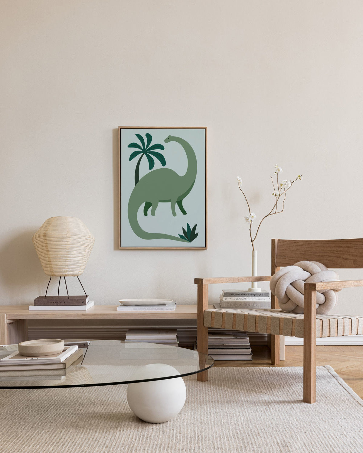 Green Dinosaur Canvas print