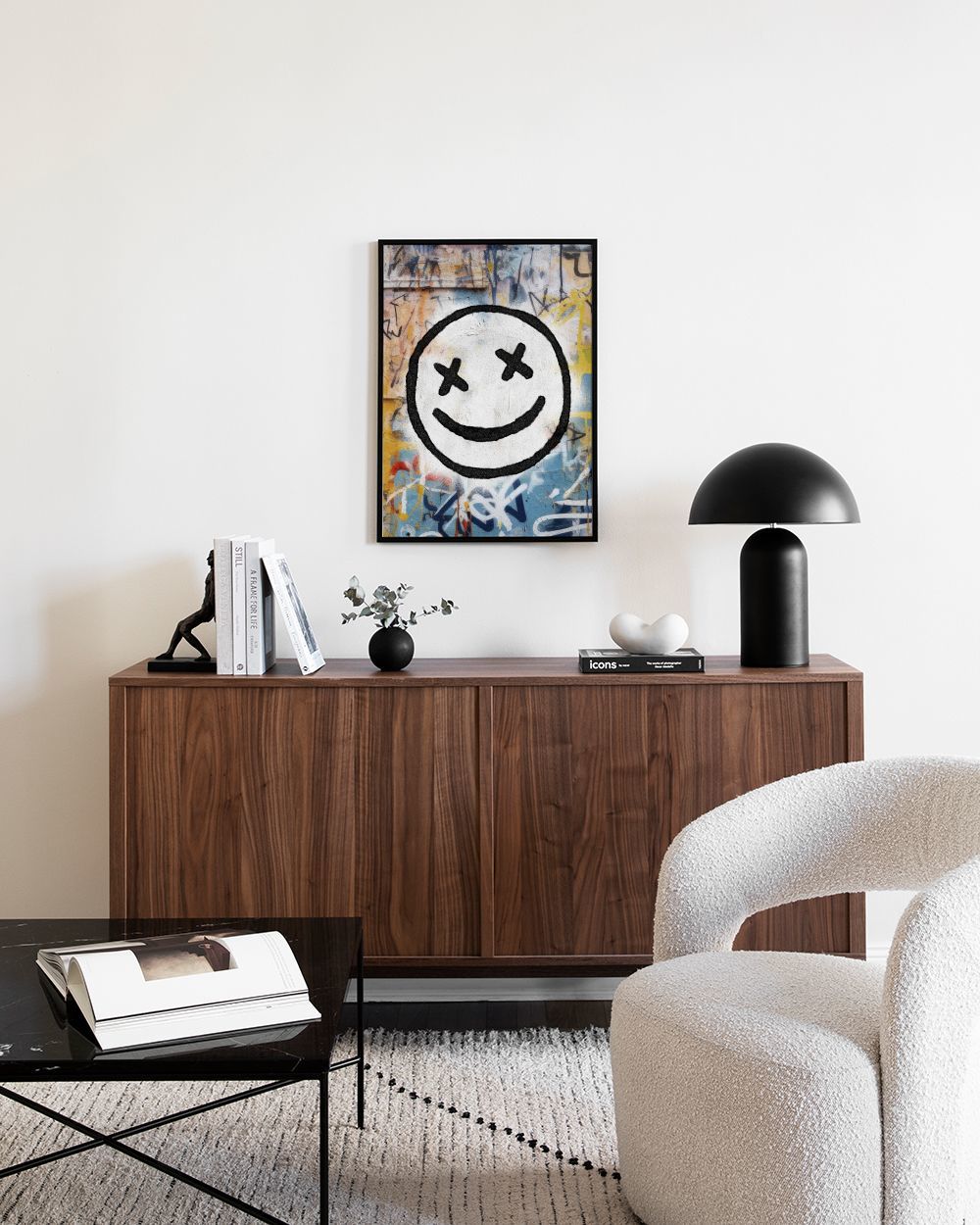 Grafitti Smiley Print