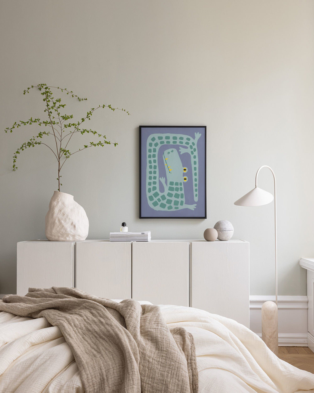 Crooked Crocodile Canvas print