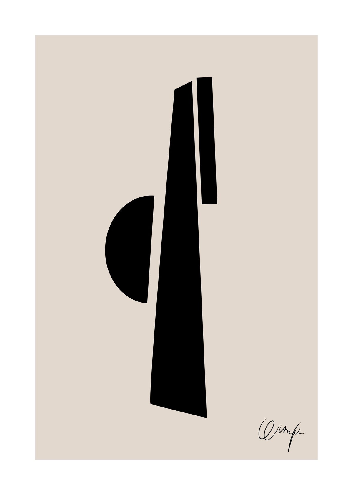 Monochrome Abstract No2 Print