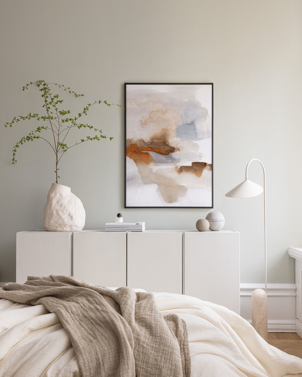 Burnt Tones Watercolor No2 Canvas print
