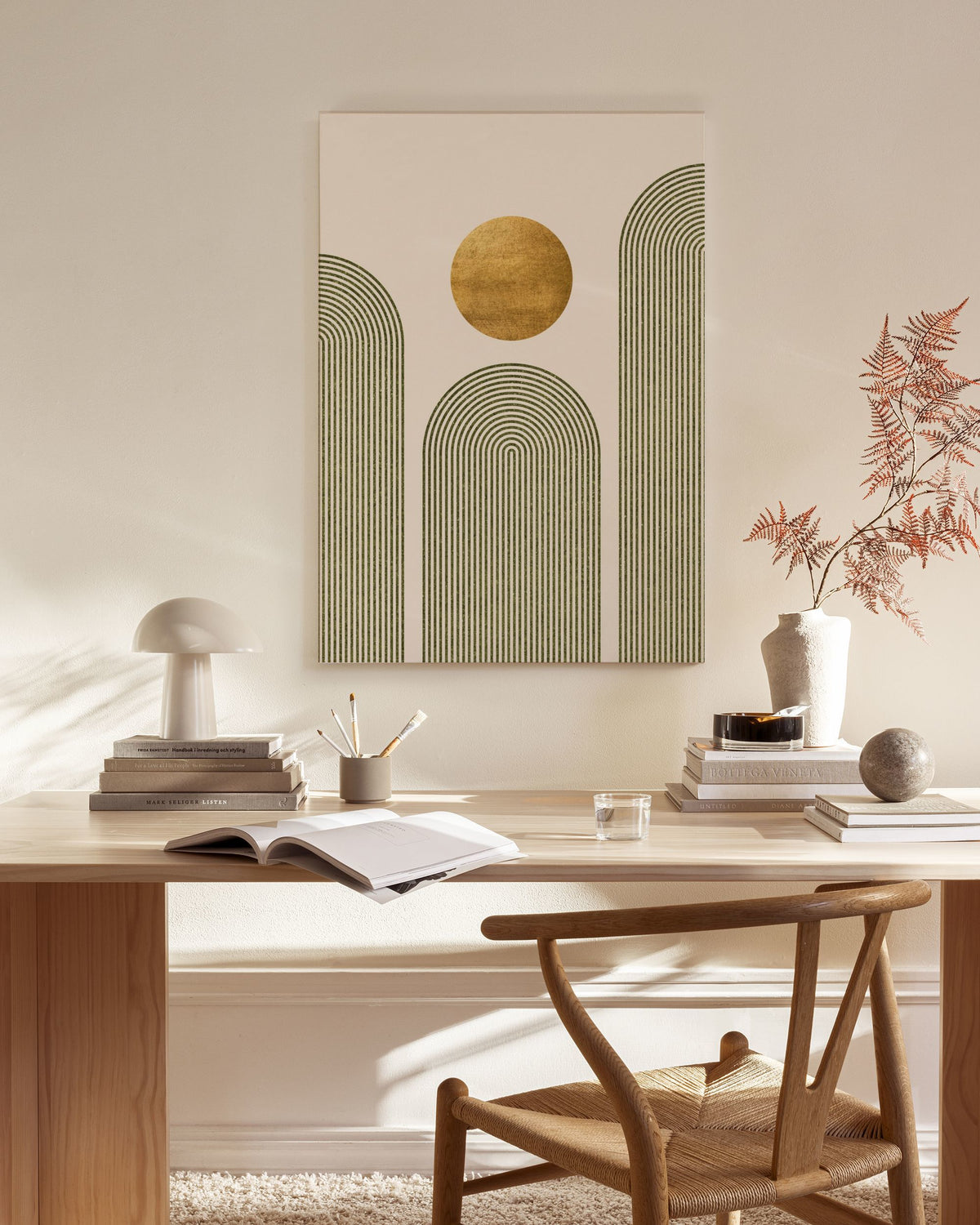 Green & Gold No2 Canvas print