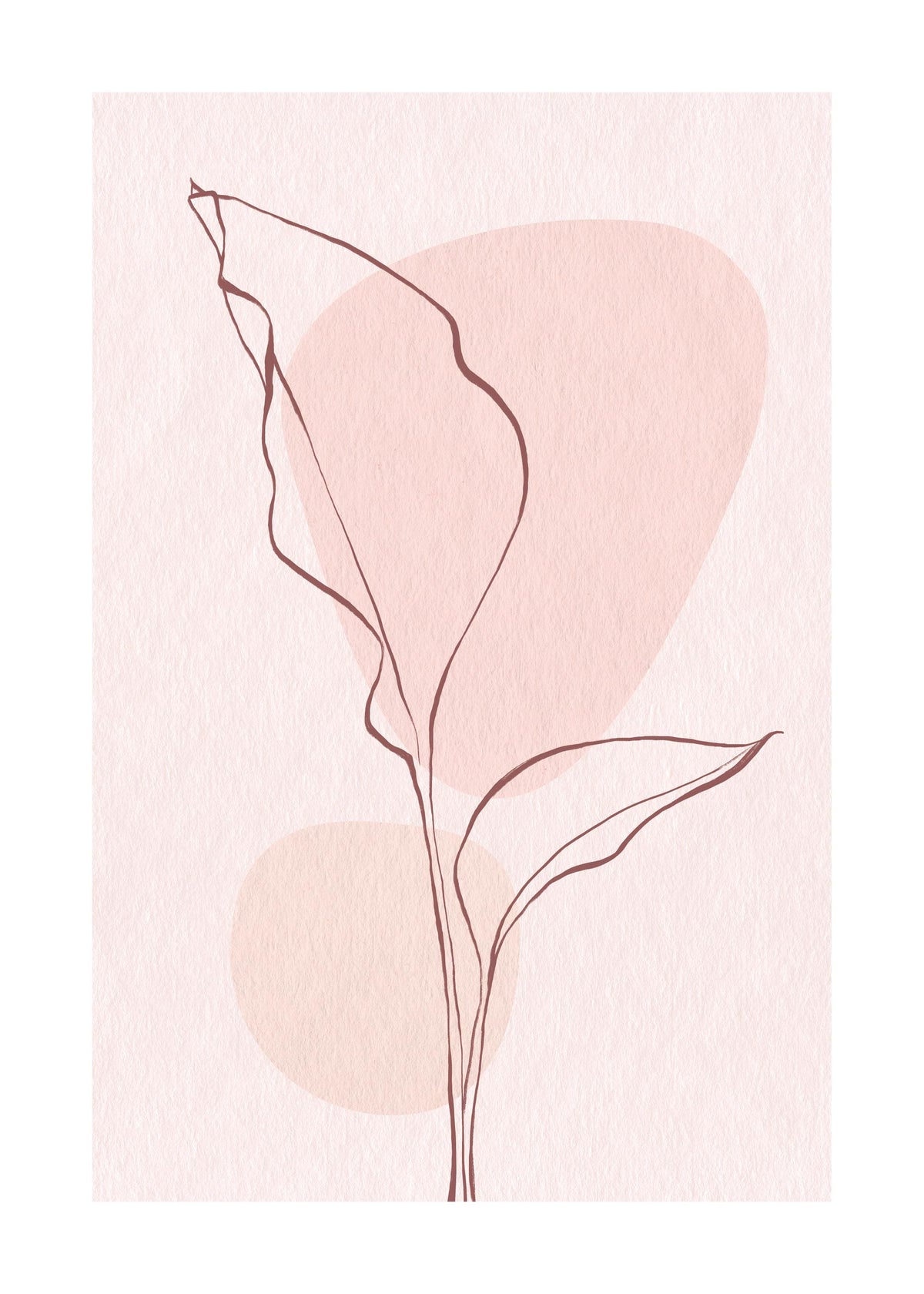 Pink Leaves No1 Print