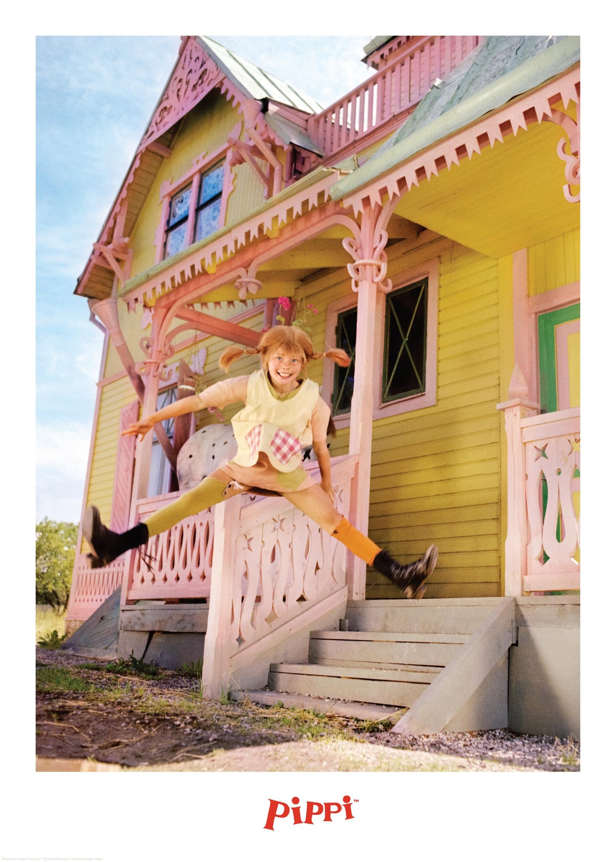 Pippi Longstocking Jumping Print