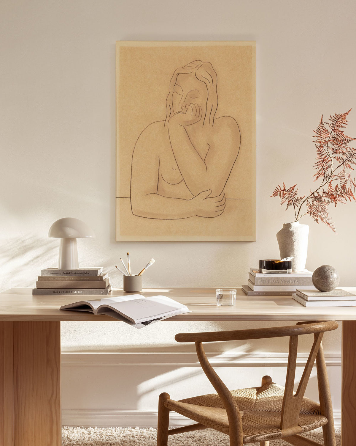 Mikuláš Galanda - Seated Canvas print