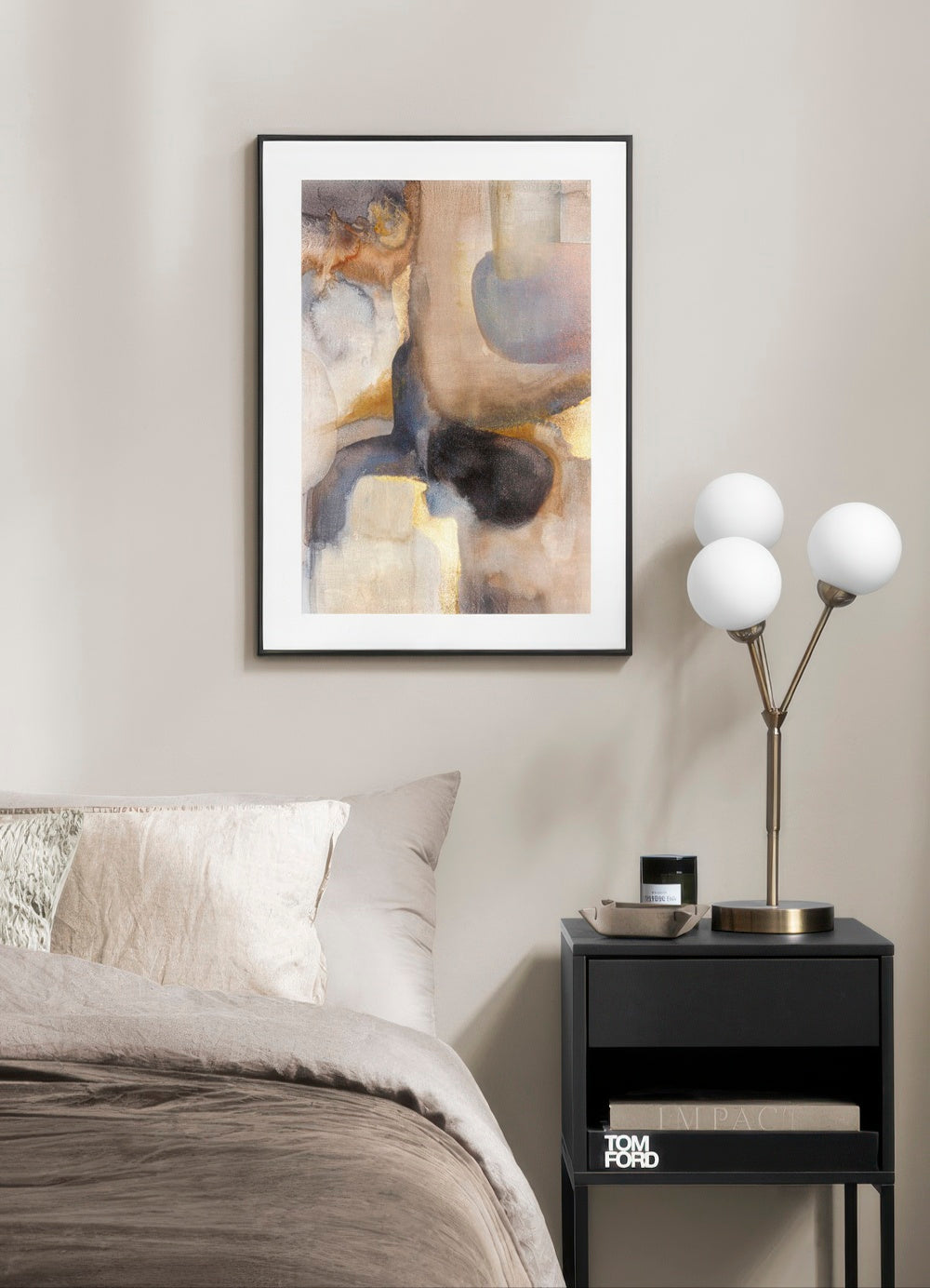 Golden Watercolor No1 Print