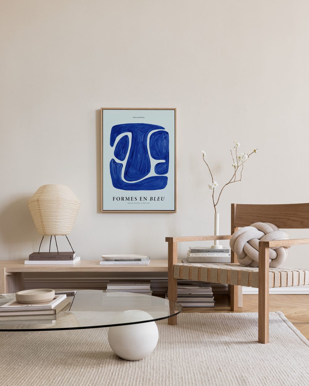 Formes en Bleu No1 Canvas print