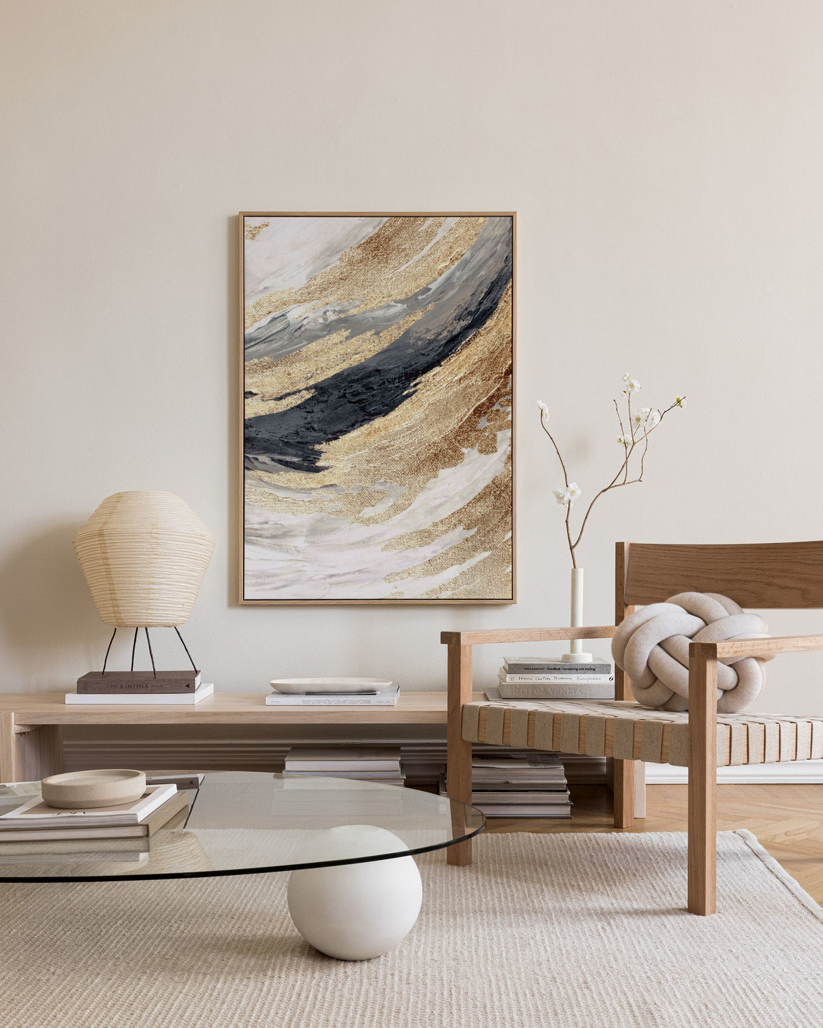 Gold Wave No2 Canvas print