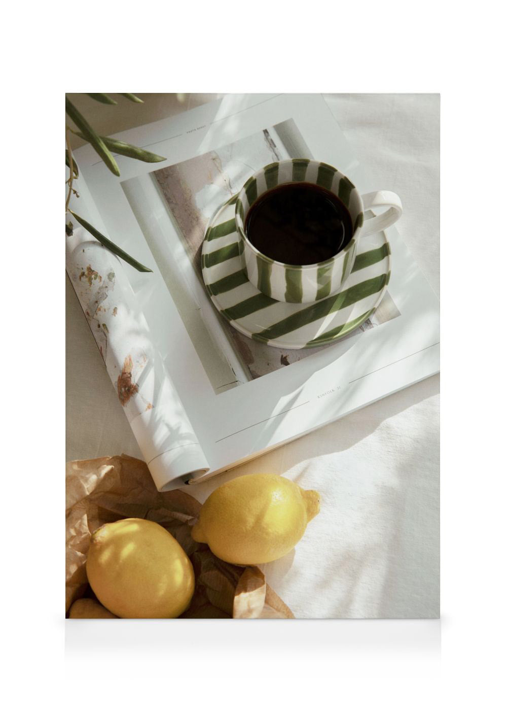 Striped Coffee Cup Canvas print