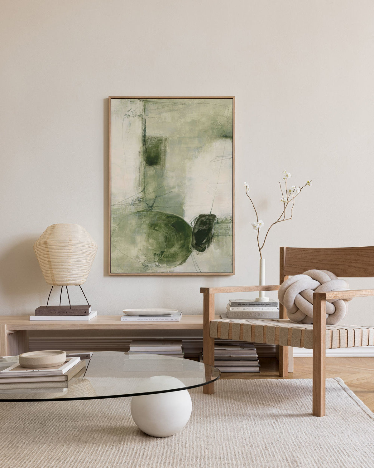 Contemporary Greens No1 Canvas print