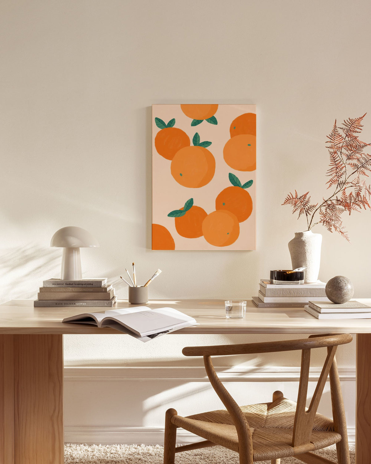 Oranges Illustration Canvas print