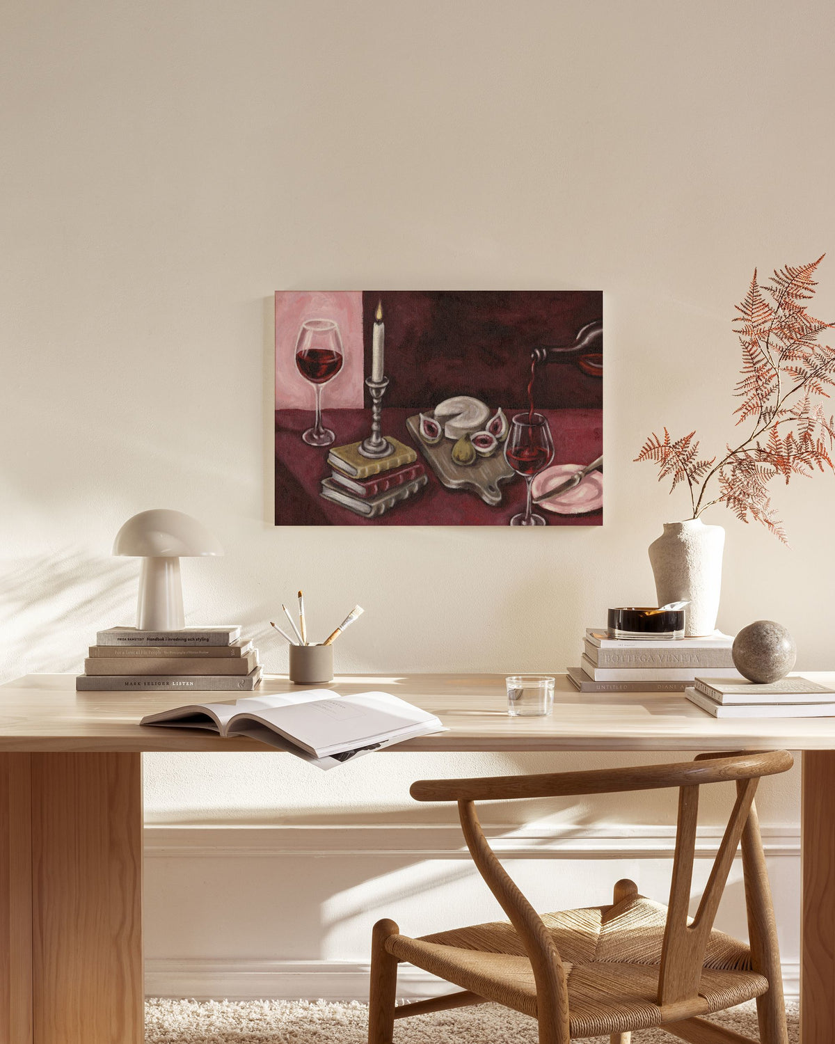Bordeaux Table Canvas print