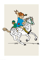 Pippi Longstocking Riding Print