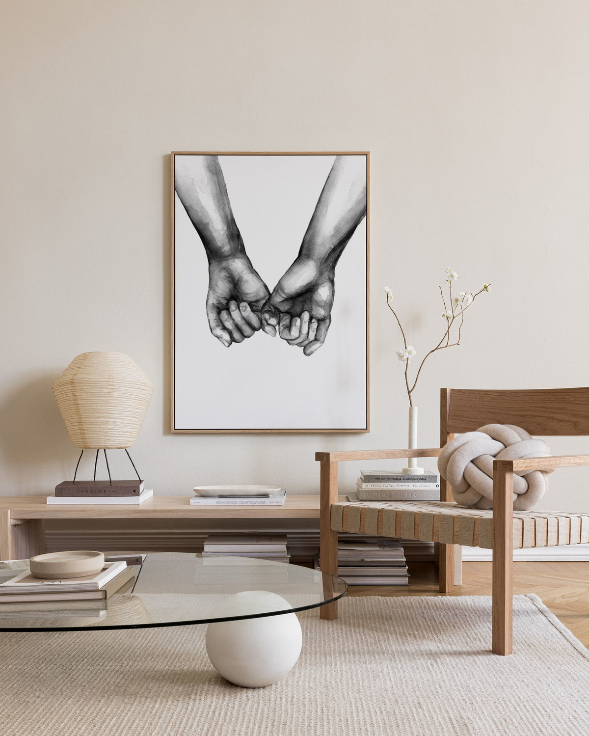 Watercolor Hands No3 Canvas print