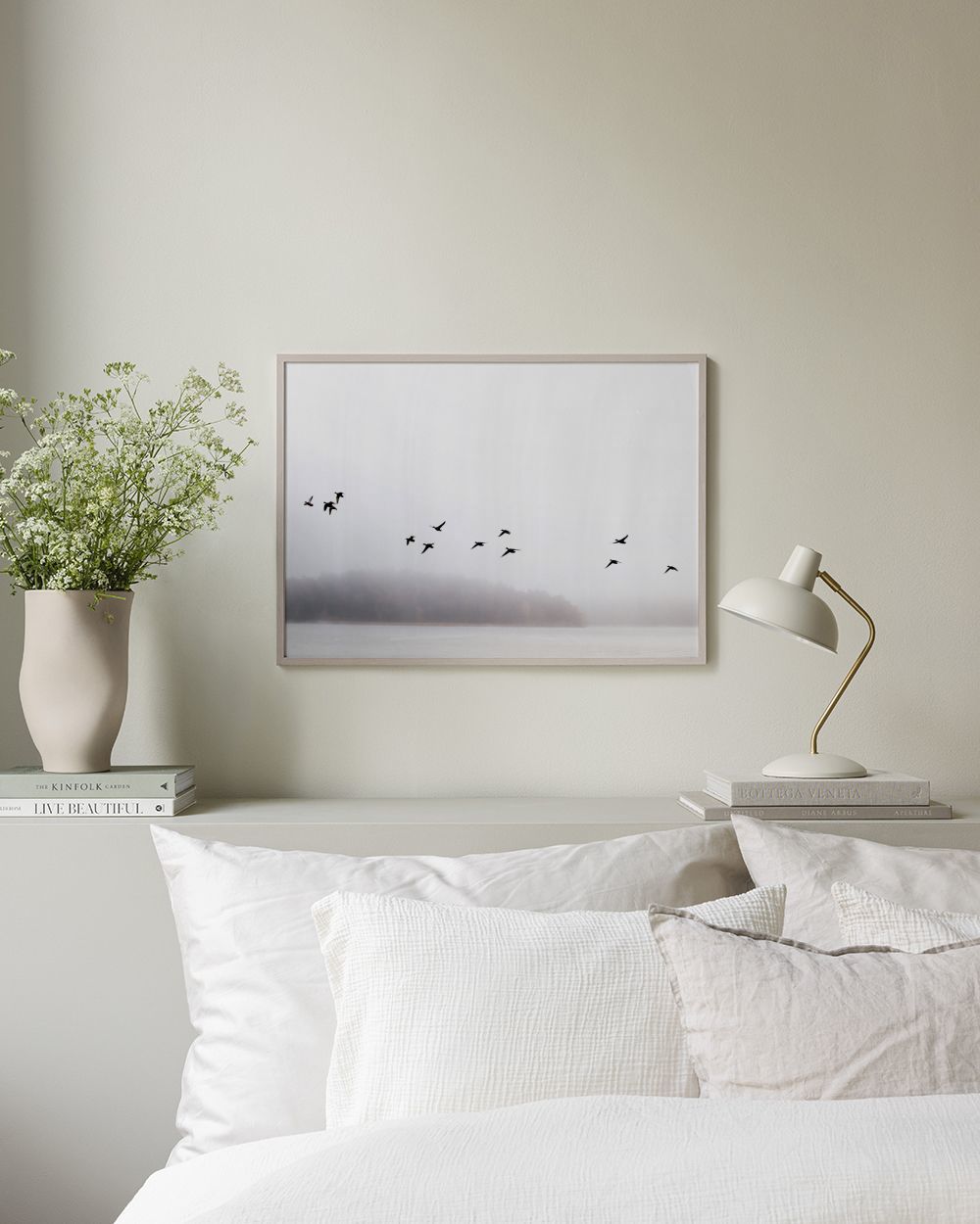 Birds Over Lake Print
