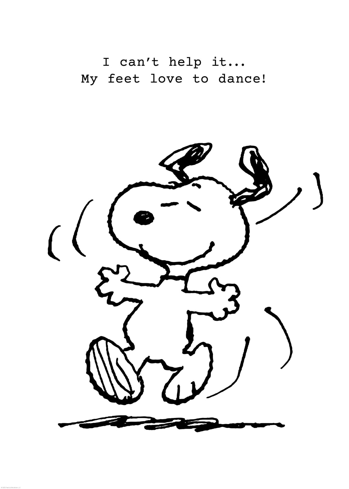 Snoopy Dancing Print