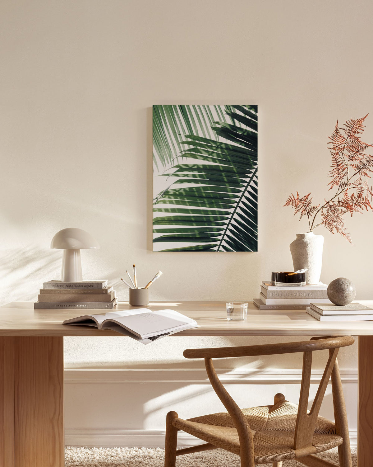 Sunray Palm Canvas print