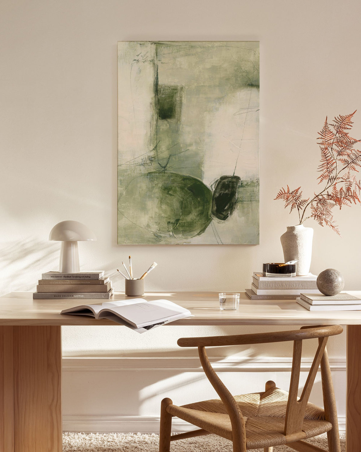 Contemporary Greens No1 Canvas print