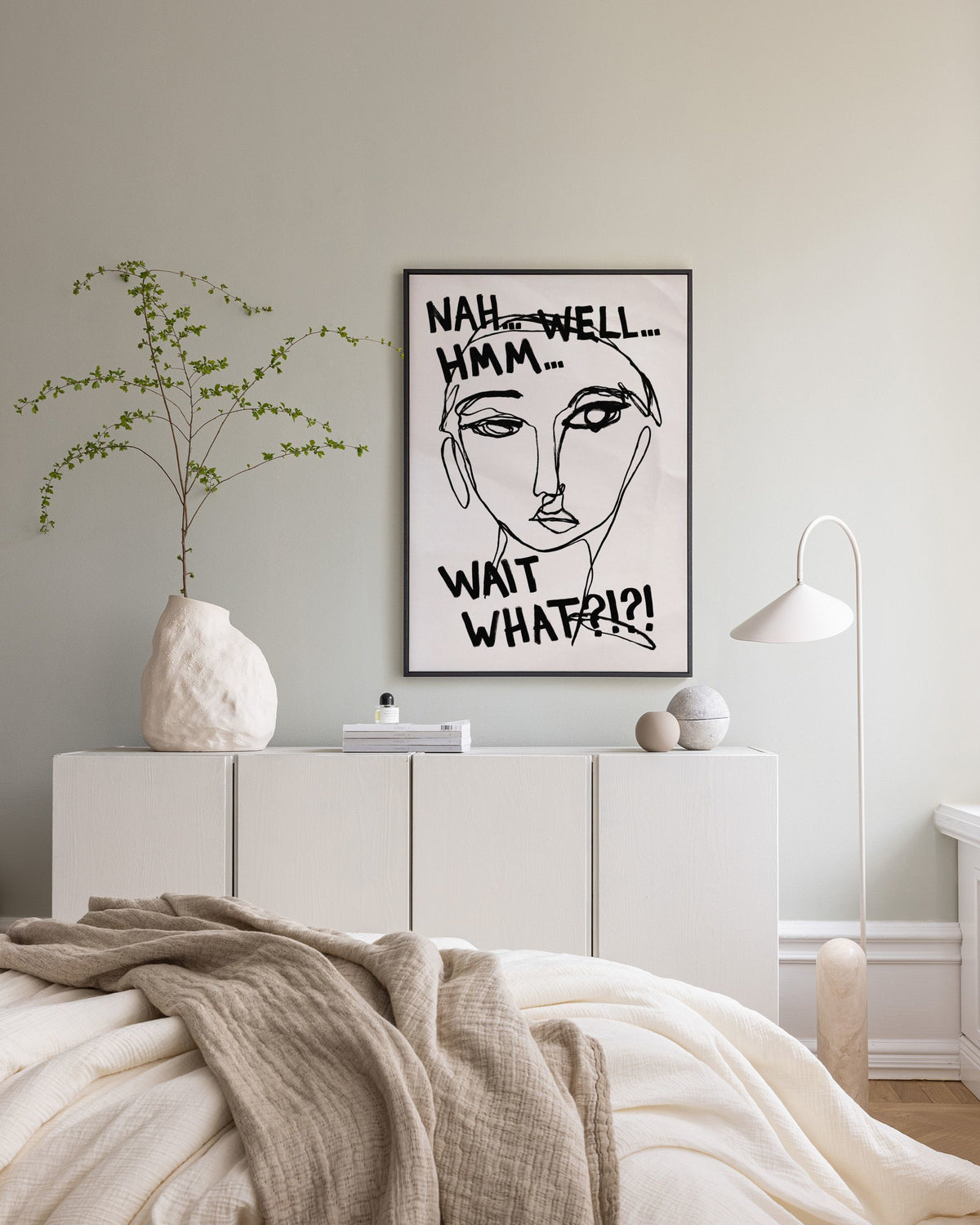 Portrait Sketch No3 Canvas print