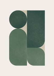 Green Graphic Shapes Print
