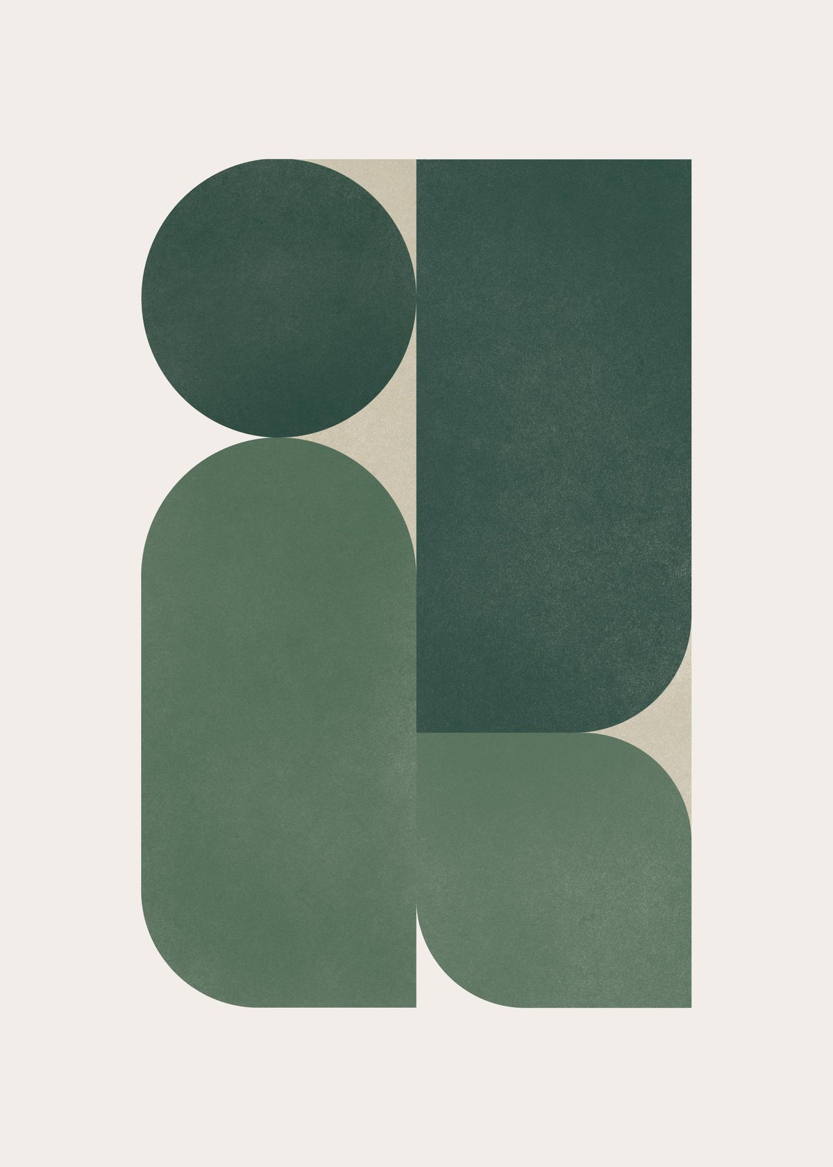 Green Graphic Shapes Print