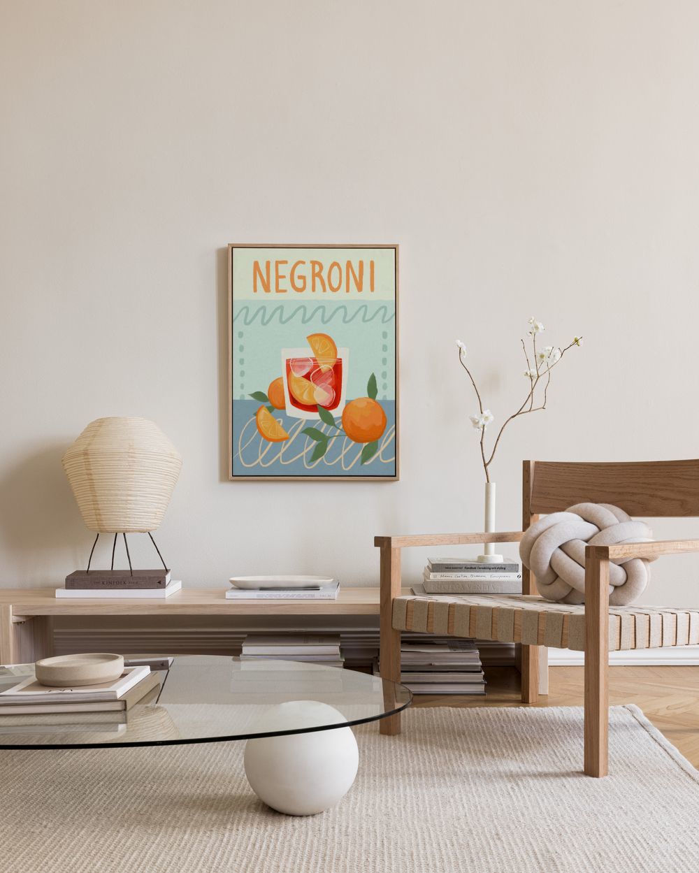 Negroni Cocktail Canvas print