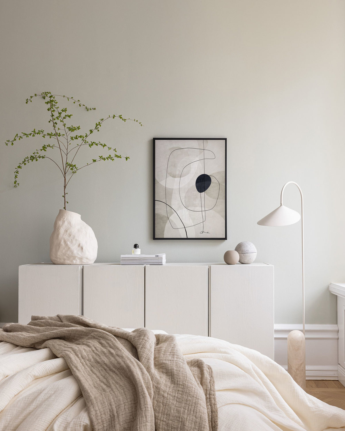 Beige Graphics No1 Canvas print