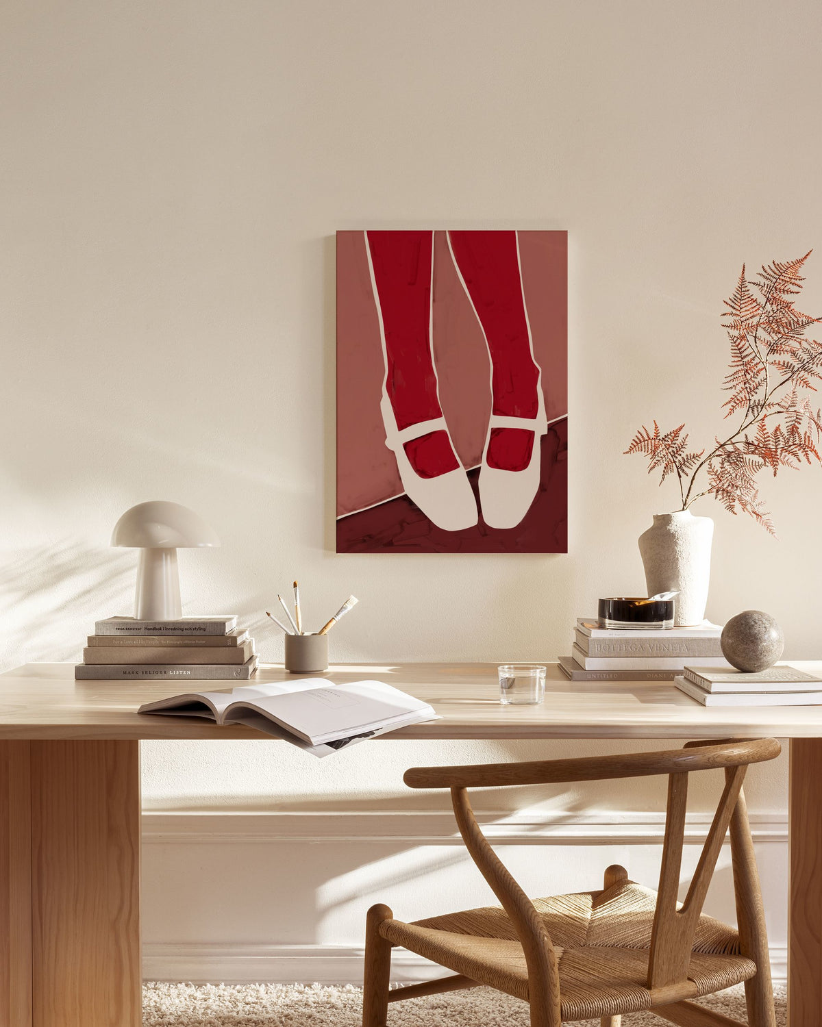 Kit Agar - Red Stockings Canvas print