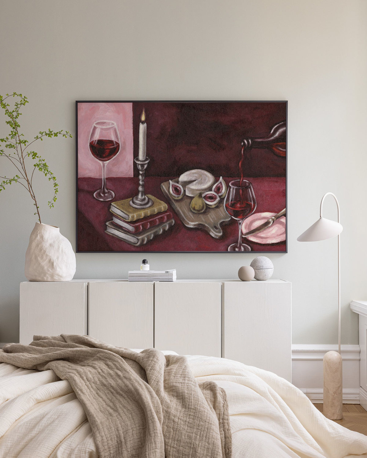 Bordeaux Table Canvas print
