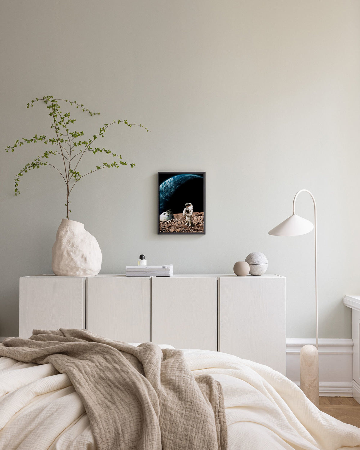 Astronaut On Moon Canvas print