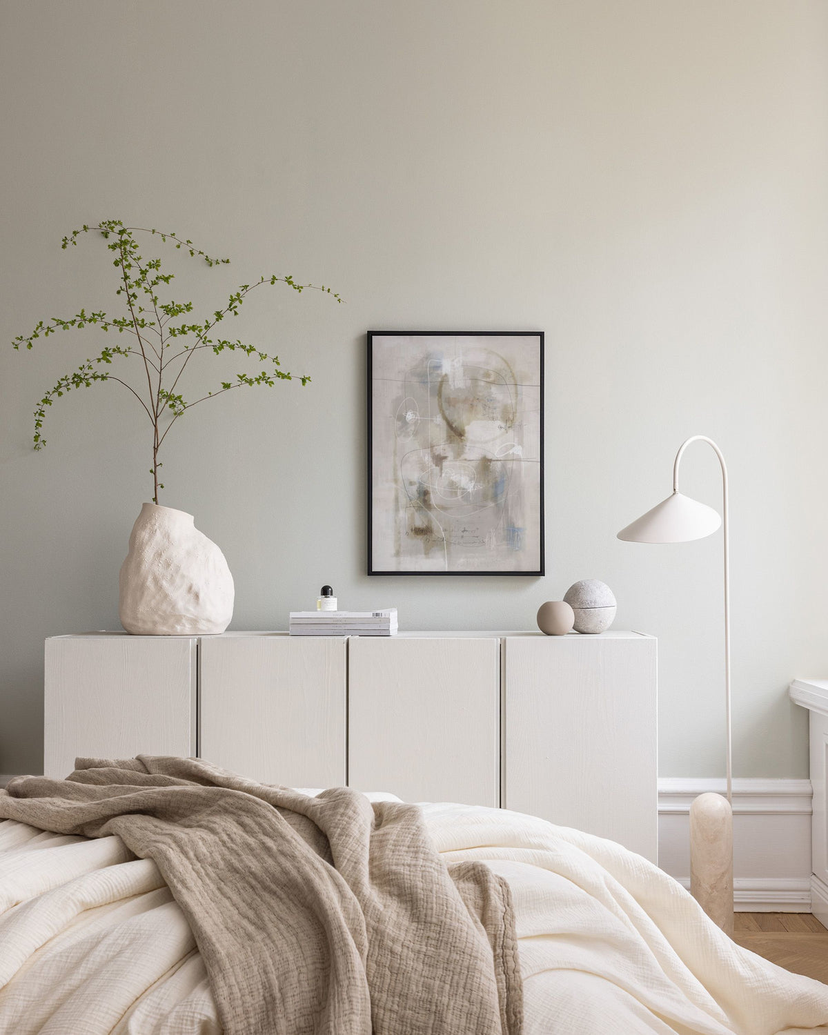 Beige Impression No1 Canvas print