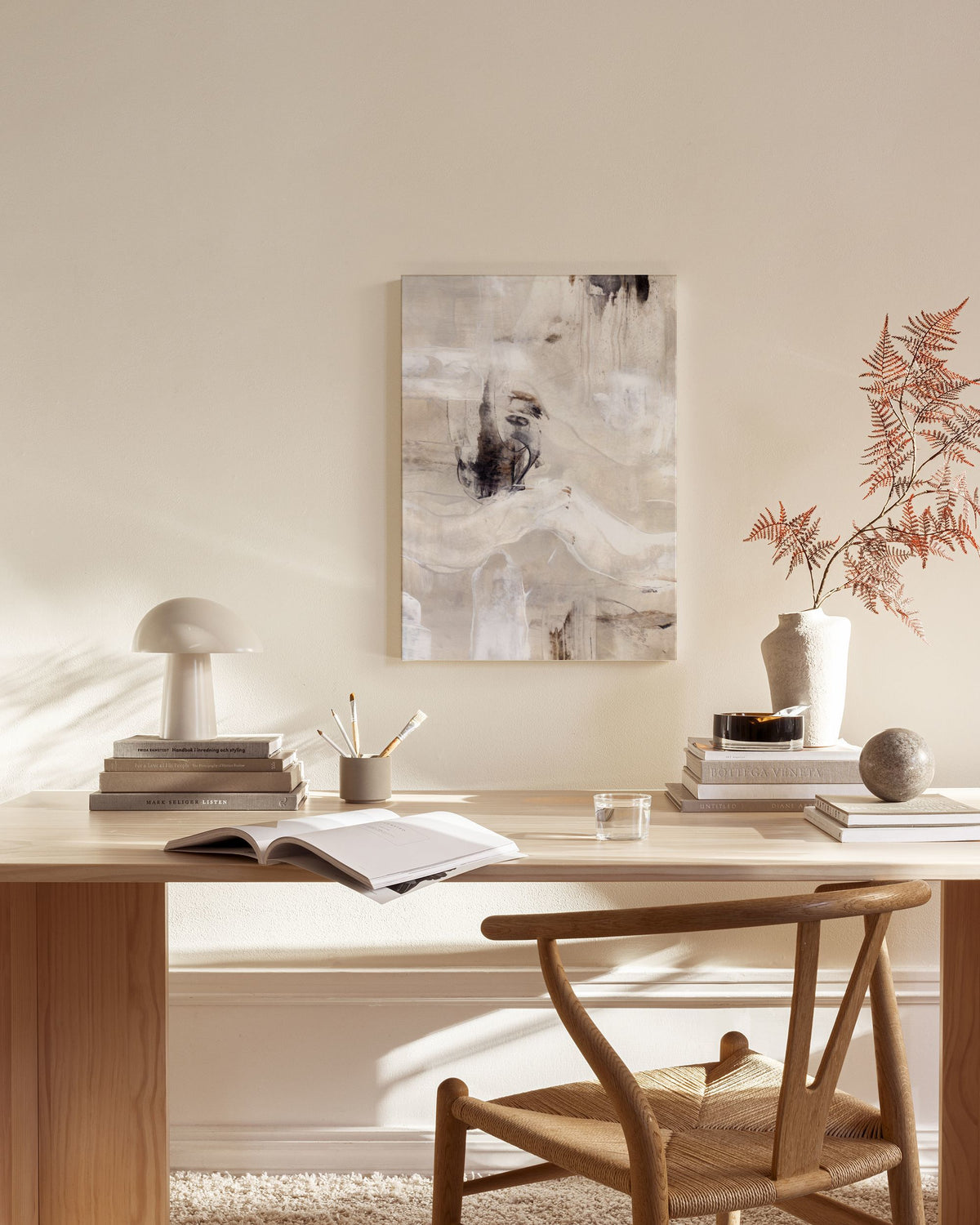 Beige Painting No2 Canvas print