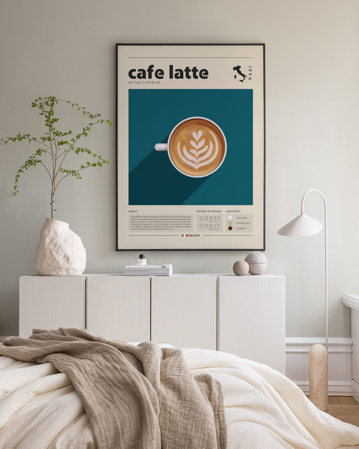 Cup of Cafe Latte Canvas print