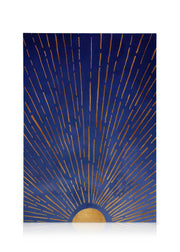 Kristian Gallagher - Twilight Blue and Metallic Gold Sunrise Canvas print