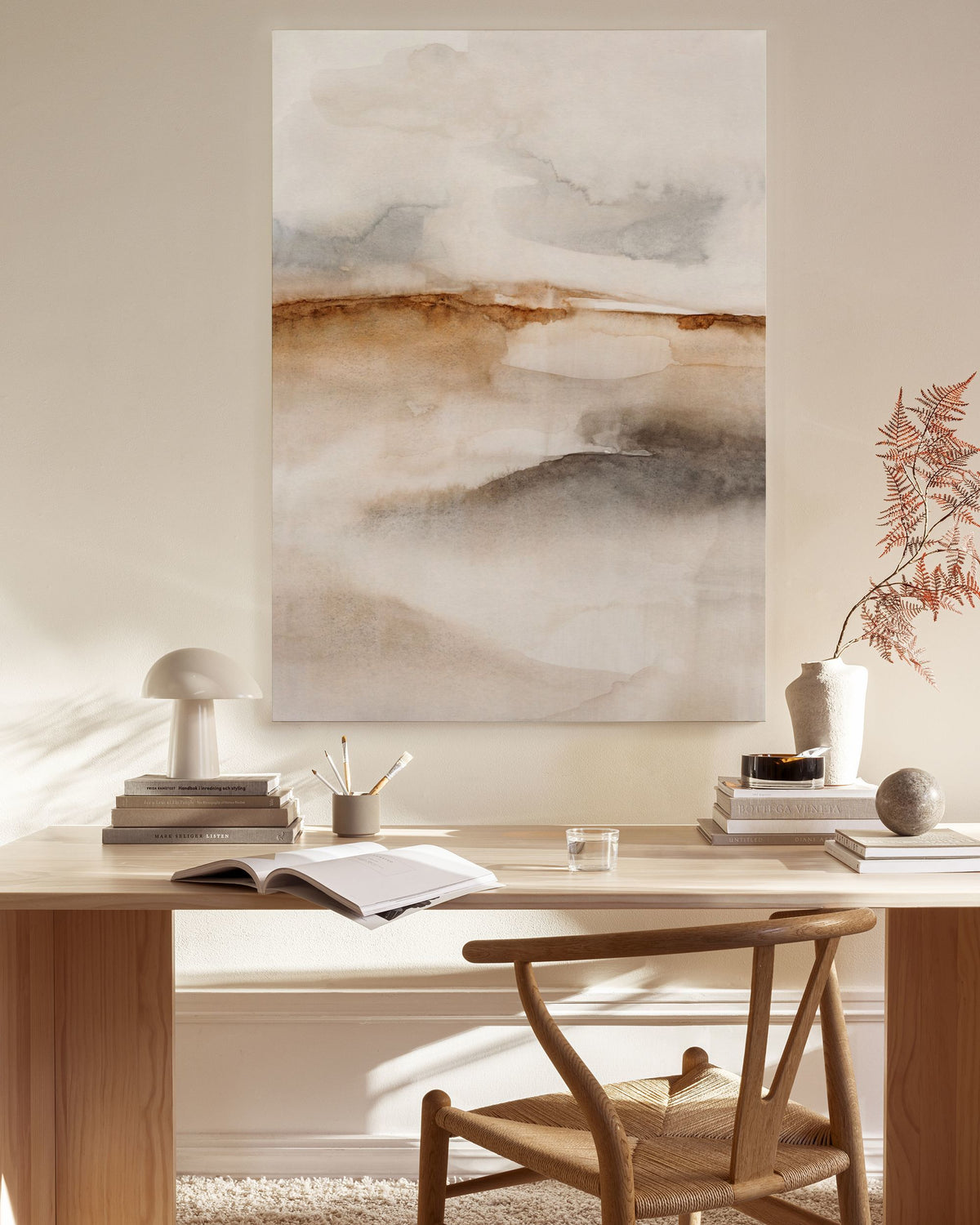 Neutral Watercolor No2 Canvas print