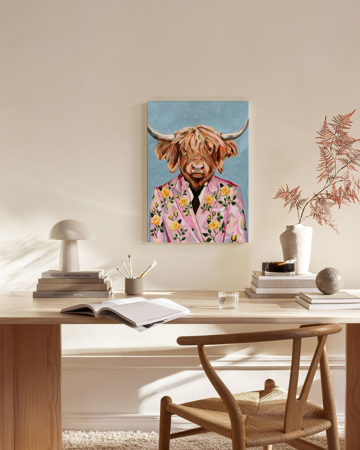 Heather Perry - Artsy Cow Canvas print