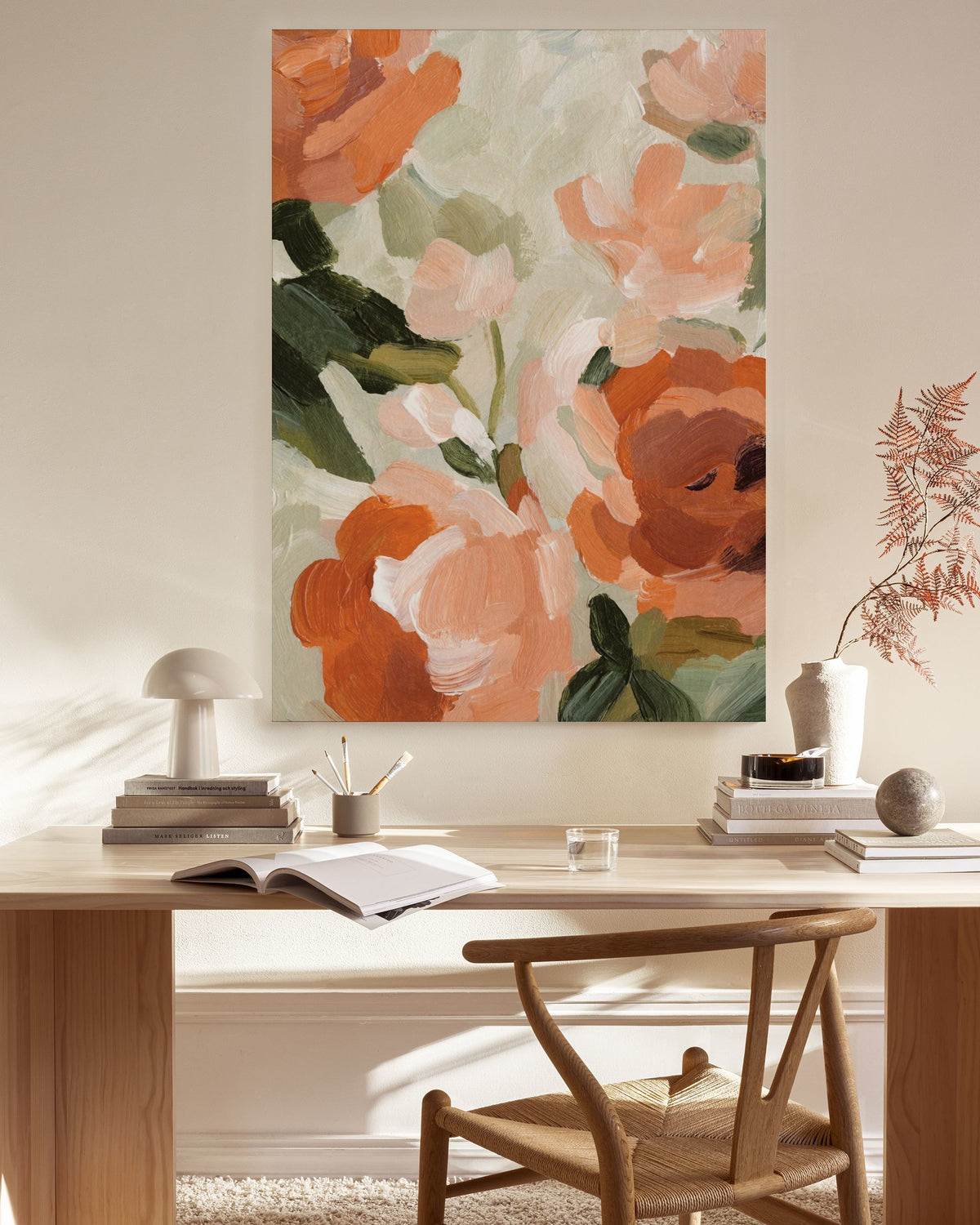 Soft Rustic Florals No2 Canvas print