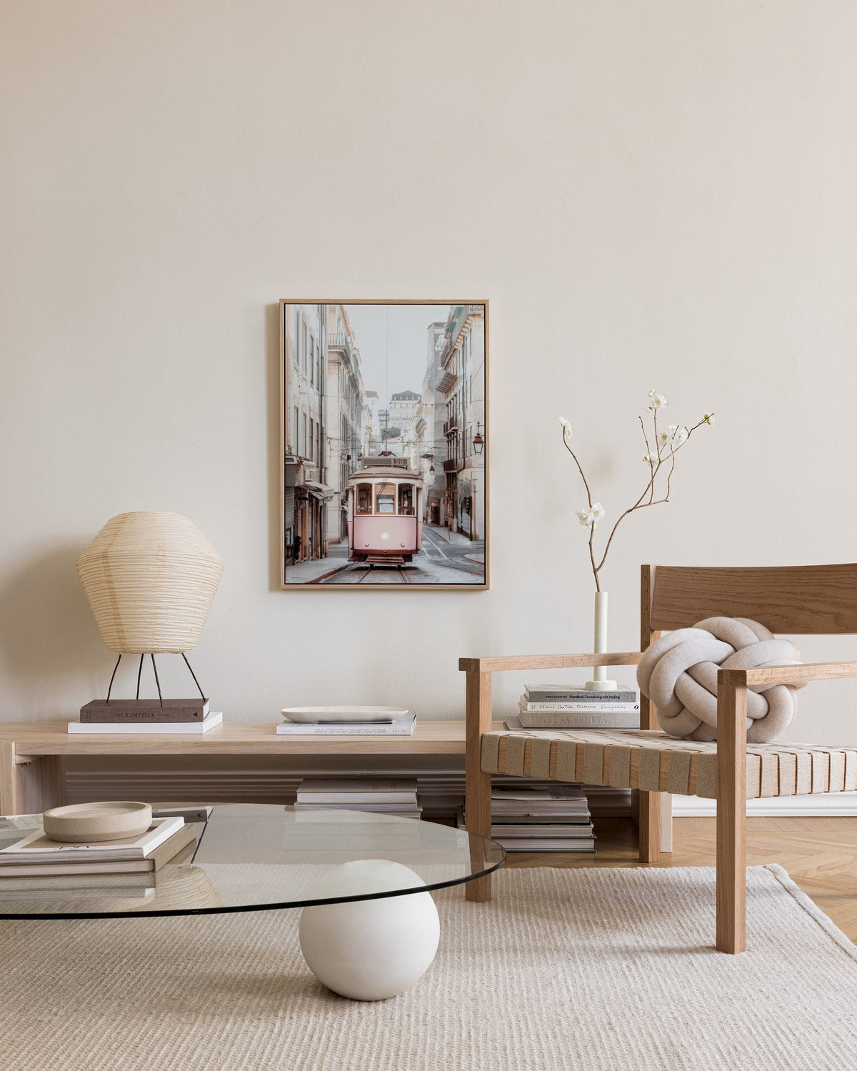 Downtown Tram Canvas print