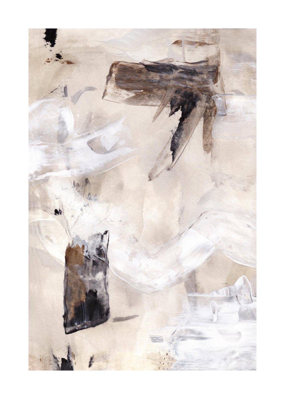 Beige Painting No1 Print