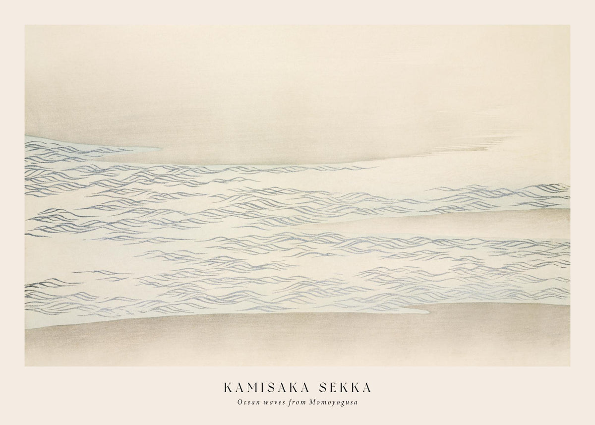 Kamisaka Sekka - Ocean Waves From Momoyogusa Print