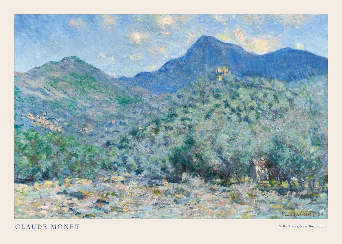 Monet - Valle Buona, Near Bordighera Landscape Print