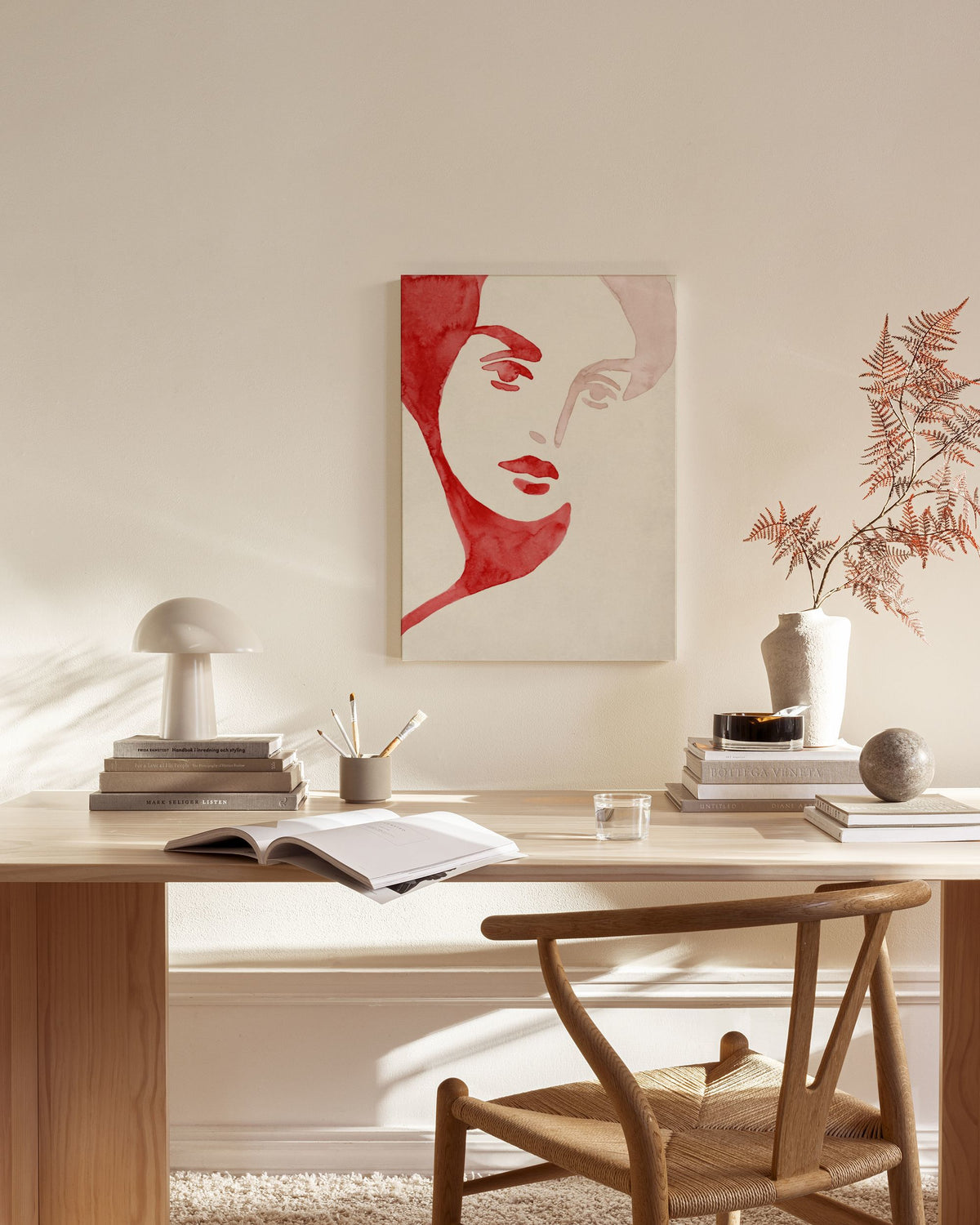 Lady in Red Canvas print