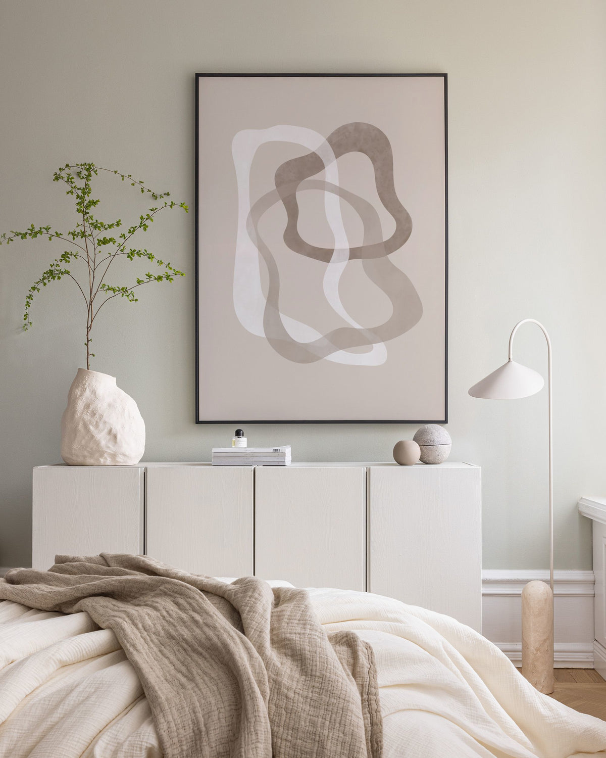 Abstract Brown Shapes No2 Canvas print