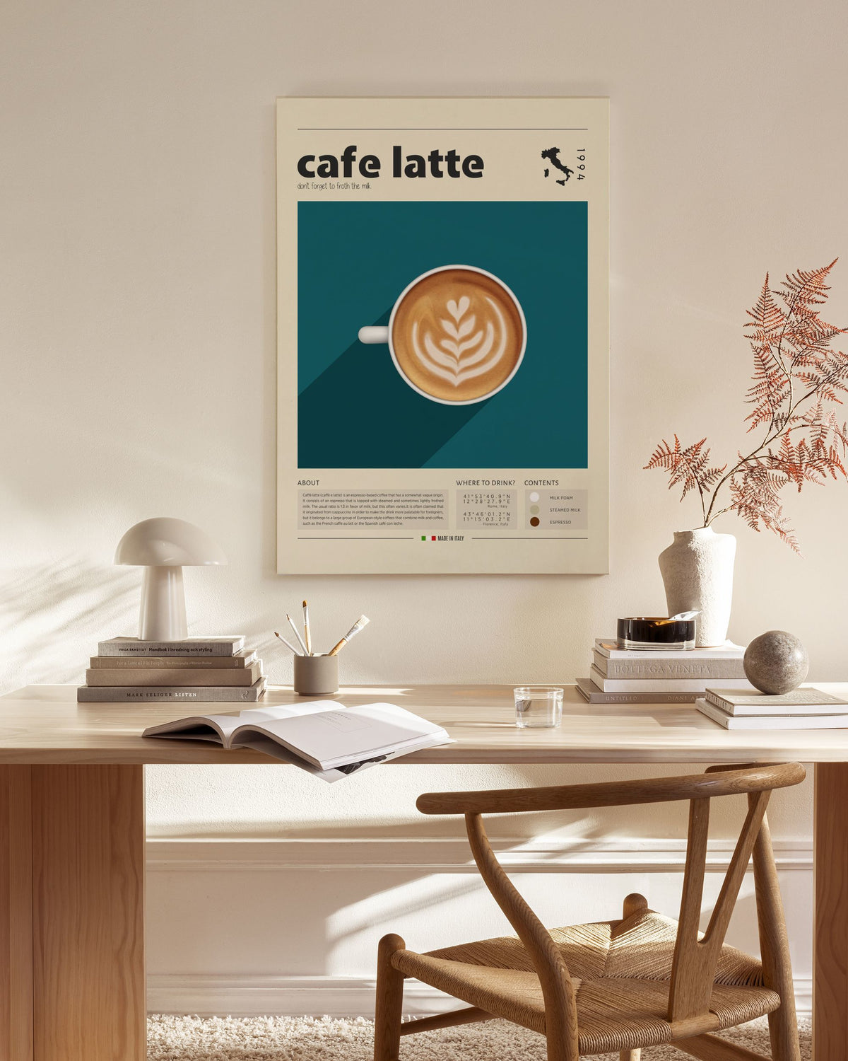 Cup of Cafe Latte Canvas print