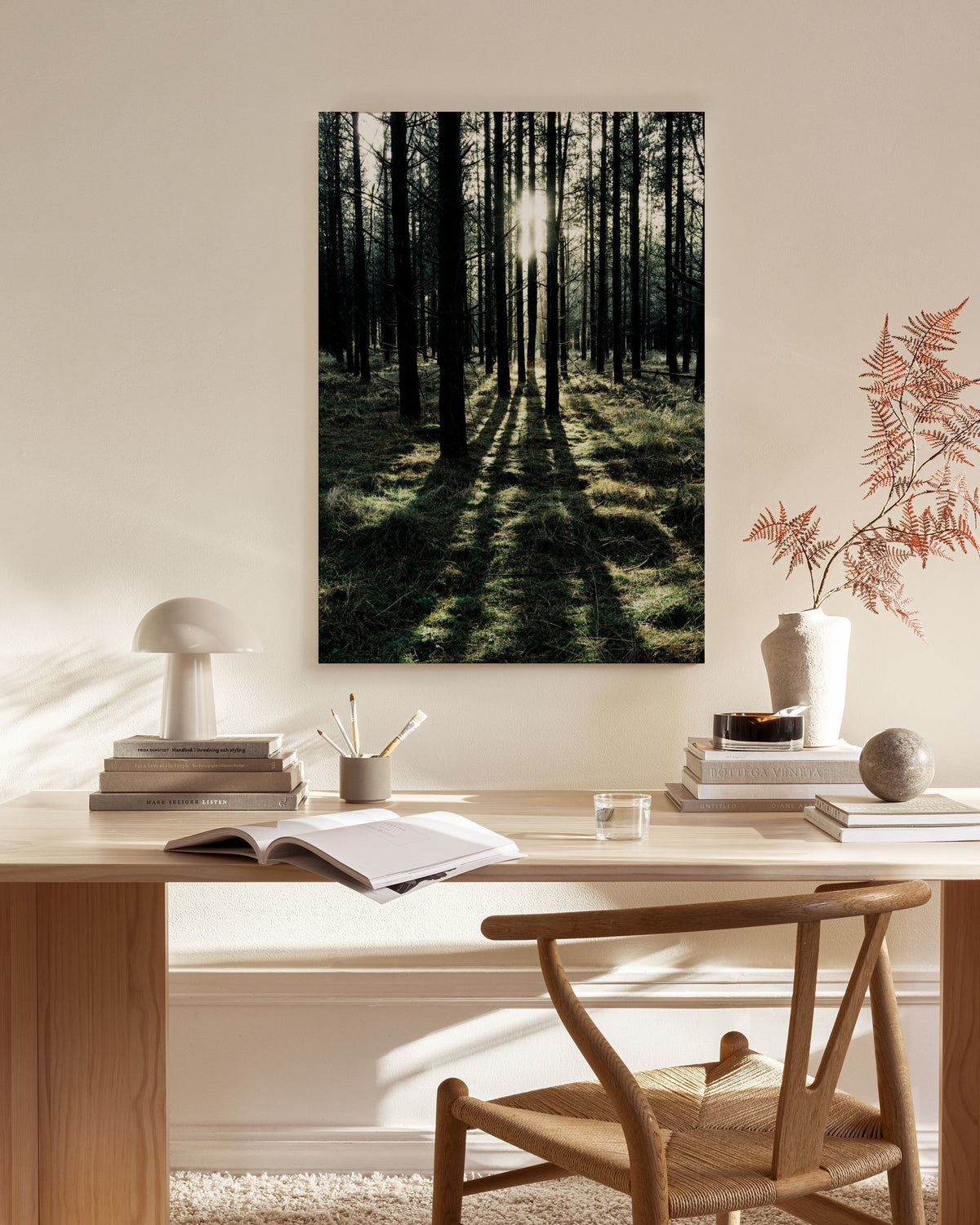 Sunlight In Forest Canvas print