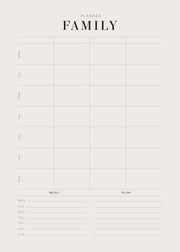 Weekly Family Planner Print