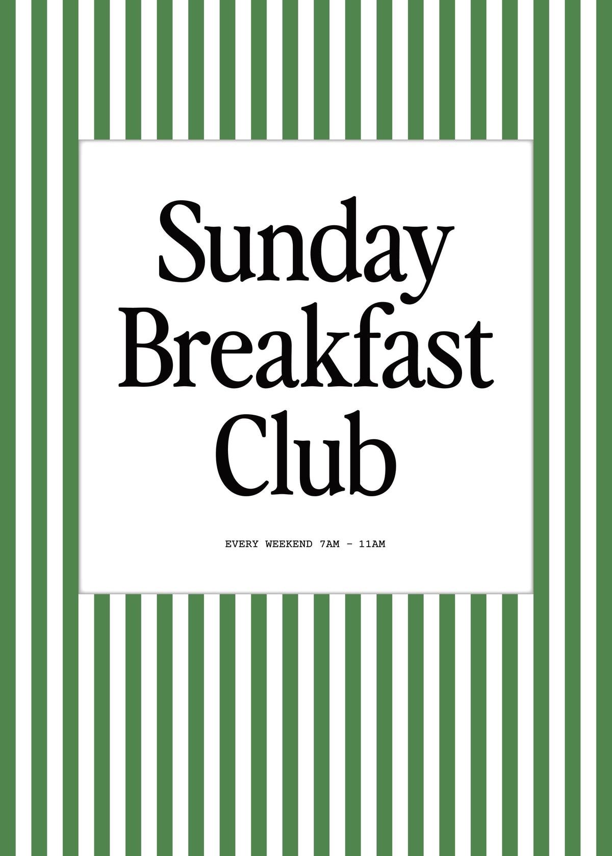 Sunday Breakfast Club Print
