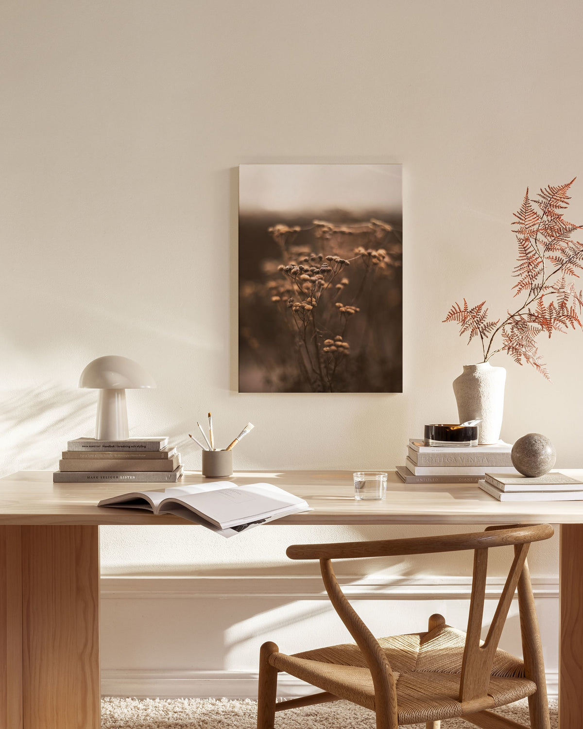 Brown Botanical No1 Canvas print